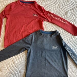 Vineyard Vines Kids Long Sleeve Shirts - Red and Blue